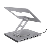 Mingzhe Laptop Docking Station Stand with 10-in-1 USB C Hub, 360 Rotating