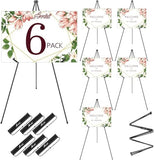 Easel Stand for Display, 6 Pack Portable Foldable Metal Easel, Easels for Signs Wedding Logos,Arts,