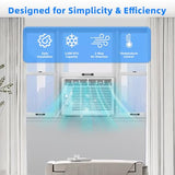 Antarctic Star 5,000 BTU Small Window Air Conditioner Unit Cool Up to 150 Sq.ft, Window AC Unit with Cool and Fan Mode, Quiet Operation, Adjustable Window Fit, Intuitive Mechanical Controls, White