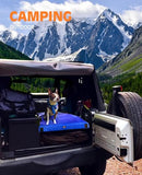 Gaialoop 3 Inch Memory Foam Camping Mattress, Dual Layer Thick Sleeping Camp Pad for Car Tent Cot, Roll-Up Portable Glamping Floor Bed for Guests Sleepover[Full: 75 * 54 * 3"]
