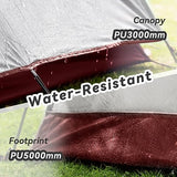 Forceatt Camping Tent 2/3/4 Person, Professional Waterproof & Windproof Lightweight Backpacking Tent Suitable for Outdoor,Hiking,Glamping, Mountaineering and Travel