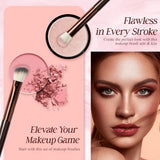 Makeup Brush Set, Premium Synthetic 10 PCS Makeup Brushes, Travel Makeup Brush Set with Soft Hairs, Makeup Brushes Set Professional for Blush, Eyeliner, Eyeshadow, Concealer, and Foundation (Brown)