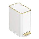 TIPGO Small Bathroom Trash Can with Lid Soft Close, Step Pedal, 5 Liter / 1.3 Gallon Stainless Steel Trash Bin