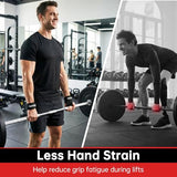 GymCope Weight Lifting Hooks for Deadlifting, Heavy Duty Deadlift Lifting Hooks with Enhanced Grip and Wrist Support, Secure Gym Hook Straps, 1 Pair, Black