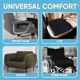 Large Seat Cushion (19” x 17” x 3”) Memory Foam for Office Chair, Wheelchair Cushions, Floor Pillow | Cushion Back Pain