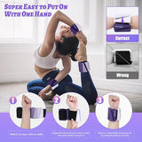 BECOJADDE Ankle Weights for Women Wrist Weights Set of 2 (2 lb Each) Adjustable Arm Leg Weight for Womens Men, Gradient Purple