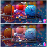 SYLVOX 75'' Outdoor Google TV Waterproof 4K QLED Television, Built-in Chromecast Voice Assistant 15W Stereo Surround SYLVOX