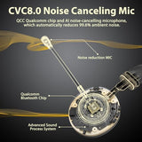 Wireless Headset with Mic for Work, Bluetooth V5.3 Headset with Mic (Noise Cancelling & Mute