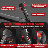 TDH Gas Backpack Leaf Blower, 2-Stroke Handheld Snow Blower with 665 CFM & 205 MPH High Power for Commercial Lawn Care, Yard Debris & Snow Removal,Red