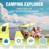 Chihee Camping Tent 3 Person Double Layered Dome Tents Large Capacity 4 Seasons Travelling Backpacking Beach Outdoor Shelter Waterproof Windproof Tent with Rainfly Inner Tent Used Independently