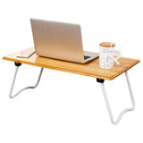 BSNANCA Portable Lap Desk Laptop Bed Tray Desk Bamboo Laptop Bed Table,Folding Bed Table Lap Desk for Laptop,Laptop Stand for Reading Breakfast Home Office Fashionable ()