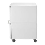 Storex Plastic Two-Drawer File Cabinet – Locking Document Organizer with Casters for Home and Office
