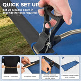 KingCamp Ultralight Camping Cot, Portable Folding Tent Camping Cot, 265 Lbs Heavy Duty Sleeping Cot with Pillow for Adults Outdoor Backpacking Travel Hiking, Blue/Black