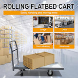 24"x48" Heavy Duty Steel Platform Truck, 2200 lbs Load Capacity Flatbed Hand Truck
