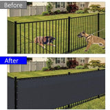6' x 50' Black Privacy Screen Fence Heavy Duty Fencing Mesh Shade Net Cover for Outdoor Panel