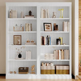 Modern 83" Tall Bookshelf Suite, 5 Tier Bookshelf with Adjustable Shelves