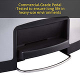 Rubbermaid Commercial Products Streamline Slim Step-On Plastic Trash Garbage Can, 8-Gallon, Black