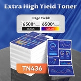 TN436 Toner Cartridges High Yield 4 Pack Compatible for Brother L8905CDW