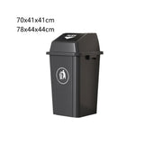 LHHAIUA Ground Trash Can Commercial Products Trash Outdoor Waste for Construction Restaurants Office Warehouse Modern(78x44x44cm)