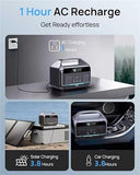 Daran portable station 600W(peak 1200W)with 100w solar panel,576Wh Small Lightweight Portable generator,100w usb-c pd output,1hr fast charging,1 AC Outlet,power bank for camping,spring outdoor use