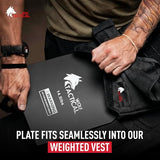 WOLF TACTICAL Weight Vest Plates - 5.75/8.75/14.5/19.75LB Pairs - WODs, Strength Training, Running, Heavy Workouts