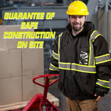 SRsafety High Visibility Safety Jacket,Reflective Waterproof Jacket with Black bottom,Construction Work Jacket for Men/Women