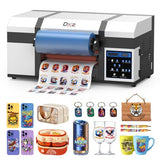 DXZ A3 UV DTF Printer All-in-One with Laminator, Dual XP600 Print Heads