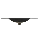 JONATHAN Y SNK1002D Ancillary 3-Hole 30 in. W x 18.25 in. D Classic Contemporary Rectangular Ceramic Single Sink Basin Vanity Top, Black Marble Effect