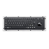 BGVGFBNJ Waterproof IP65 Vandal Proof Panel Mount USB Wired Stainless Steel Industrial Metal Keyboard with Trackball Mouse