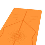 Liforme Gratitude Yoga Mat - Patented Alignment System, Warrior-like Grip, Non-slip, Eco-friendly, sweat-resistant, Long, Wide and Thick - Gratitude Special Edition (Orange) LIFORME