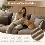 WorthFurni 110” Cloud Sectional Couches for Living Room, Modular Sectional Sofa with Deep Seat