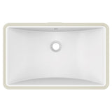 Moen White Vitreous China Undermount Sink, 23.625 X 14.75 X 7 Inch Rectangle Bathroom Sink with a High Gloss Porcelain Finish for Vanity Countertop Placement, BGCW10RU1223