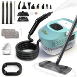 Steam Mop, 2500W High-Pressure Deep Cleaning Steam with 1.69QT Tank, 221°F & 3-Level Temp Steam Cleaner 10S Fast Heat-Up with19 Accessories for Floor, Car, Kitchen, Carpets, Window (MINT GREEN)