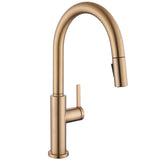 AguaStella AS31CPB Champagne Bronze Kitchen Sink Faucet with Pull Down Sprayer Single Handle