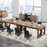 Tribesigns 5.9 ft Conference Table for 6-8 People, 70.87" Rectangle Meeting Table with Strong Double Pedestal
