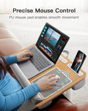 Lap Desk - Fits up to 17 inches Laptop Desk, Built in Mouse Pad & Wrist Pad for Notebook, Laptop, Tablet