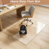 Tempered Glass Chair Mat for Carpet & Hard Floor, 46"x55" Office Chair Mat