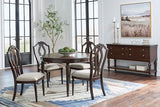 Signature Design by Ashley Lavinton Classic Dining Extension Table, Dark Brown