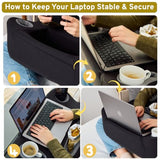 Cushioned Lap Pillow for Reading, Gaming, Work & Travel, Soft & Portable Laptop Desk for Bed, Couch