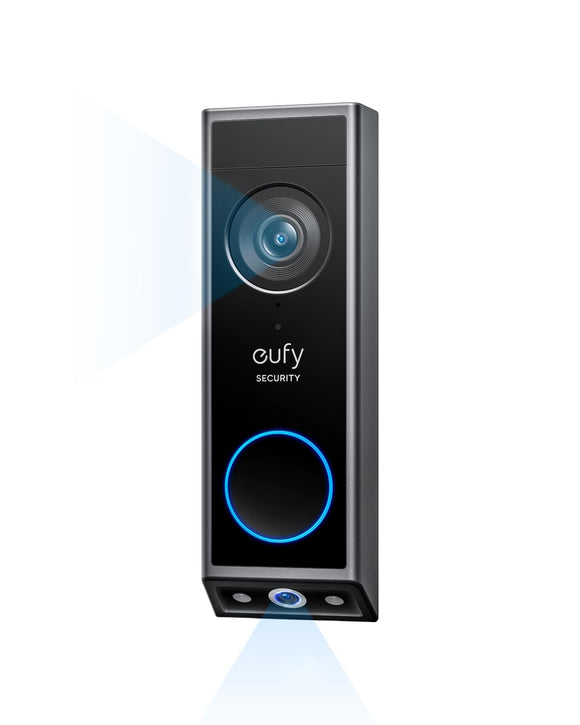 Security Video Doorbell E340 (Battery Powered), Dual Cameras with Delivery Guard, 2K Full HD and Color Night Vision eufy Security