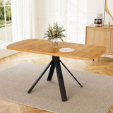 HIPIHOM Extendable MDF Dining Table 4-6 People, 47.2"-63" Kitchen Table
