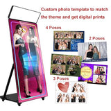 Photo Booth with Printer, Magic Mirror Photo Booth 32-inch Touch Screen