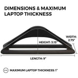 Centric Vertical Laptop Stand for Desks in Matte Black, Upright Adjustable Holder to Dock Apple MacBook Stand