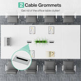 Tribesigns 8FT Conference Table Set of 2, Large Meeting Podcast Table