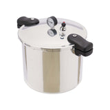 MuChaIOAK Pressure Canner 22-Quart, Stainless Steel Pressure Canner 22 Quart Induction, Aluminum Pressure Cooker Built-in Pressure Gauge with Rack, Silver