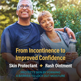 A+D Incontinence Support Skin Protectant & Rash Ointment – Treats & Prevents Incontinence Rash, Soothes Chafed Skin, Odor Neutralizing Technology - 3.5oz