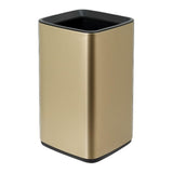Trash Bin Kitchen 3.1 Gallon Square Garbage Can, Open Top Metal Design with Removable Liner for Office, Living Room, Hotel and Commercial Use