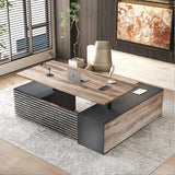 L Shaped Executive Standing Desk with Drawers, Large Modern Adjustable Heigh Home Office Desk w/File Cabinet