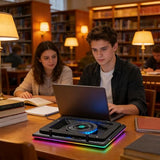 Laptop Cooling Pad with Adjustable Speed and LED Lights for 15.6-19 Inch Notebooks Cooling Pad for Gaming Laptop