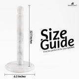 Radicaln White Marble Paper Towel Holder – 12.5 Inch Towel Stand for Bathroom & Kitchen, Premium Handmade Countertop Towel Holder, Elegant & Durable Design
